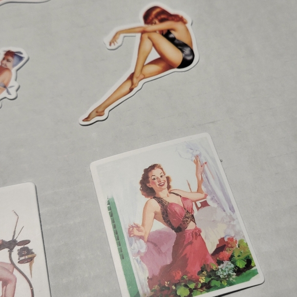 21 Piece Vintage Pin Up Girl Retro Stickers  NEW - Picture 6 of 9